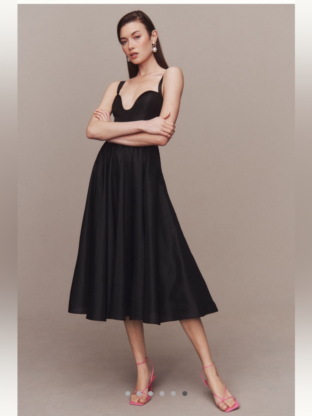 The Hutch Sweetheart U-Neck Midi Dress - Size 8. New without tags.